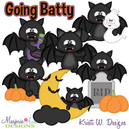 Going Batty SVG Cutting Files + Clipart - Click Image to Close